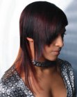Long hair with strong cutting lines