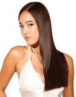 Super sleek and shiny long brown hair