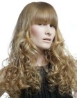 Long hairstyle with blonde spiral curls