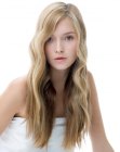 Very long hairstyle with volume and a gentle flow