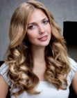 Trendy long hairstyle with soft waves