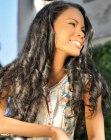 Dreadlocks inspired hairstyle for long black hair