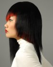 Straight Asian hair with varying lengths