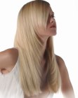 Blonde hair with extensions and tapered lengths
