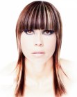 Long razor-cut hair with smooth tapering