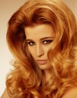 Catherine Deneuve hair with full volume