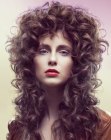 Long hairstyle with baroque curls