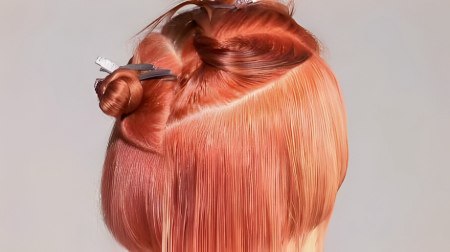 Cut balanced round graduation - Use your outine as hair cutting guide