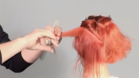 Cut balanced round graduation - Work from wet to dry hair