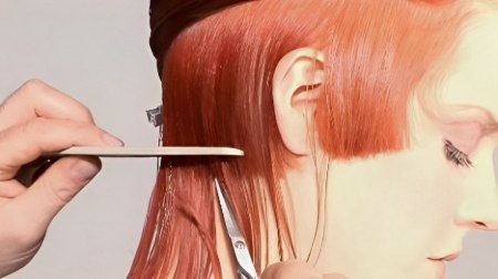 Cut balanced round graduation - Cut with comb as a guide
