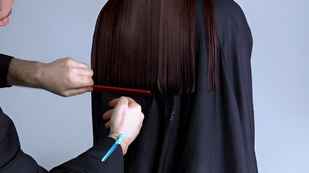 One length long hairstyle - Assess the shape of the cut