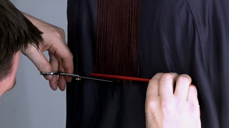 One length long hairstyle - Refine the shape