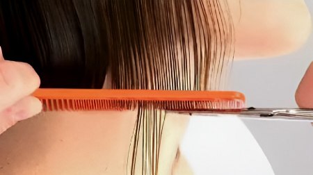 One length bob - Hair cutting process