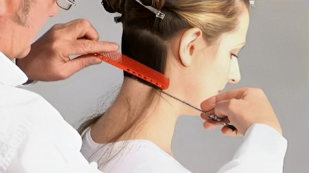 One length bob - Cut the hair with accuracy