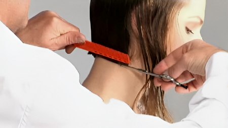One length bob - Cut the entire back section