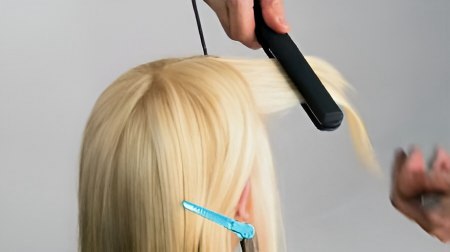 Reverse long graduation - Use straightening iron