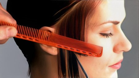 Short graduated bob - Point cut a line below the cheek bone