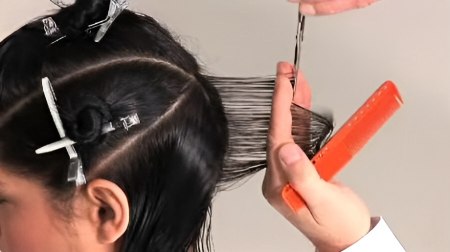 Short hair with graduation - How to start the haircut