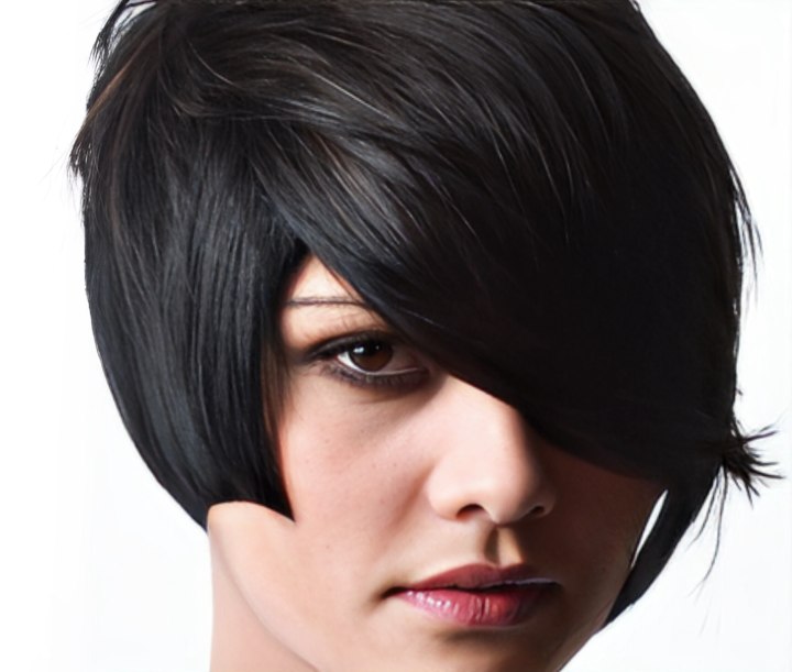 Modern short haircut with graduation