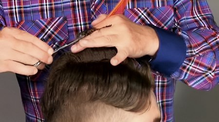 Short men's hair cut - Maintain length in the temple areas