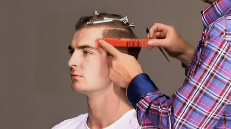 Short men's hair cut - Cut with squareness