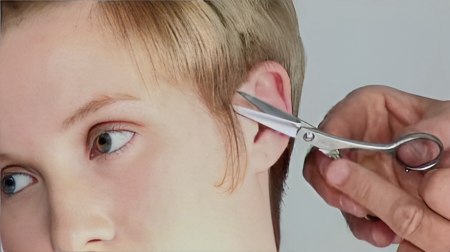 Short wavey wedge - Work from the cheek bone to the top of the ear