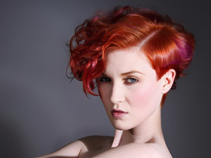 Short wavey wedge haircut