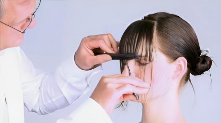 Tailored haircut - Cut the fringe