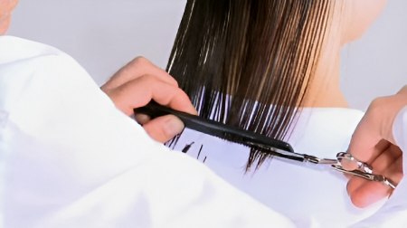 Tailored haircut - Cut parallel sections