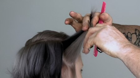 Uniform layer haircut - Cut the opposite side