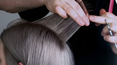 Uniform layer haircut - Cut a line following the head shape