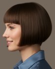 Jaw-length blunt bob