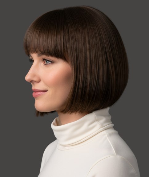 Soft, just below the chin bob