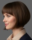 Graduated bob with bangs