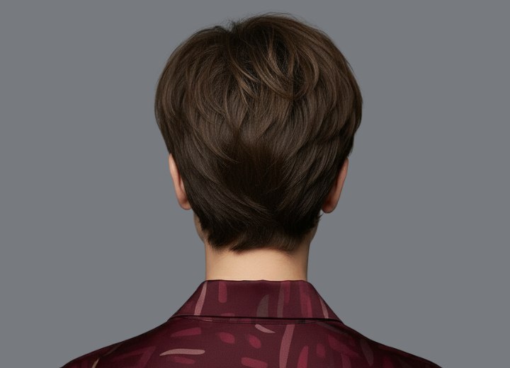 Short hair with graduation at the back