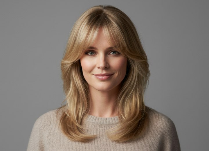 Long and wavy blonde hair