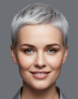 Pixie cut for gray hair