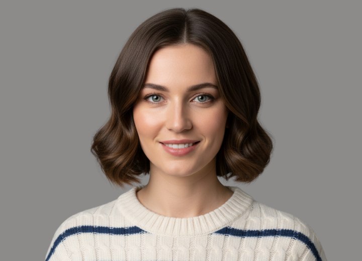 Bob haircut for wavy hair