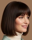 Blunt bob with bangs