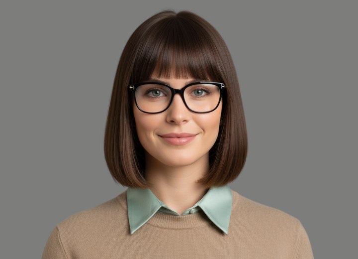 Not too short nor too long bob cut