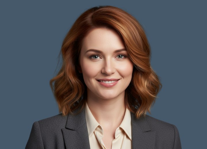 Shoulder-length bob with waves