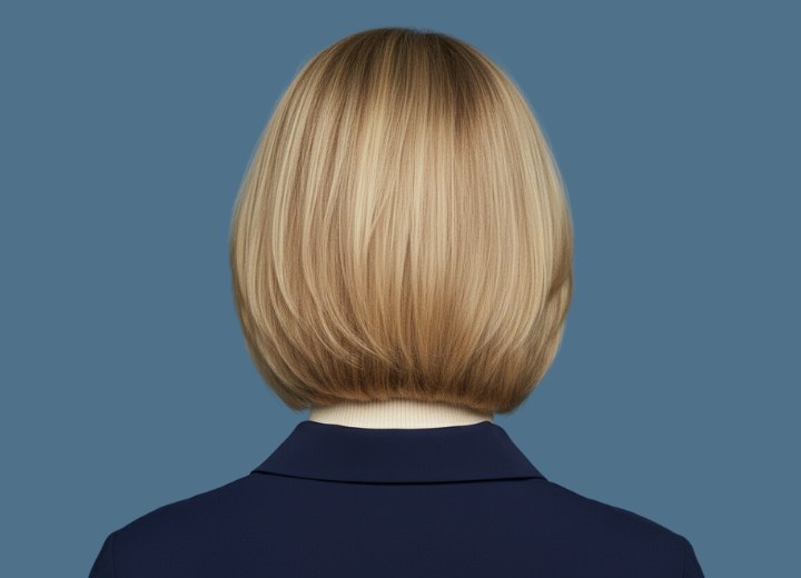 Natural-looking blonde hair - Back view