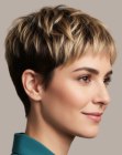 Feminine short hairstyle