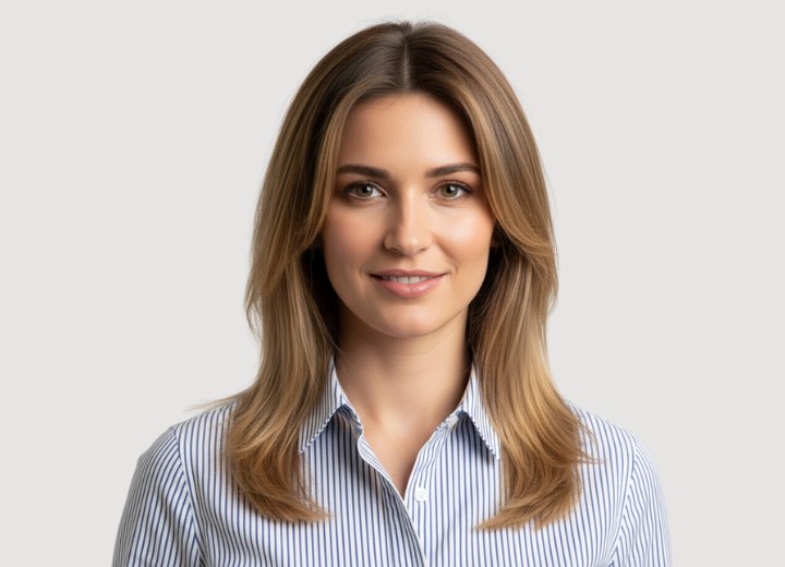 Long hairstyle with soft ends and loose waves