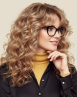 Long hair with spiral curls