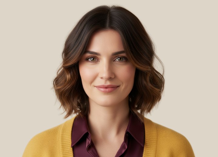 Bob cut for naturally wavy hair