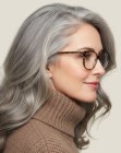 Style for long gray hair