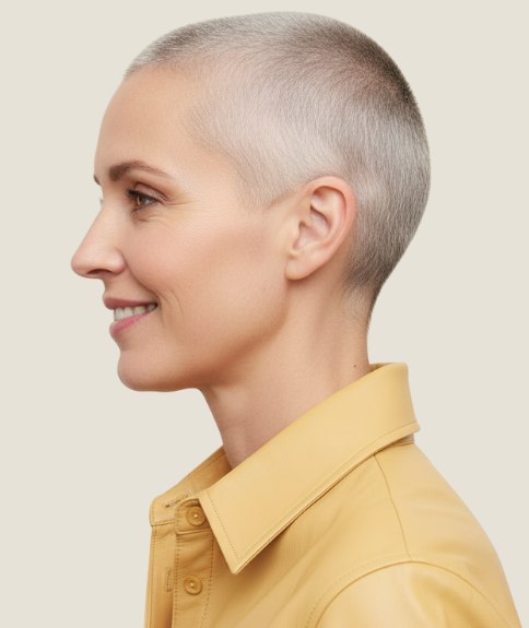 Buzz cut for women - Side view