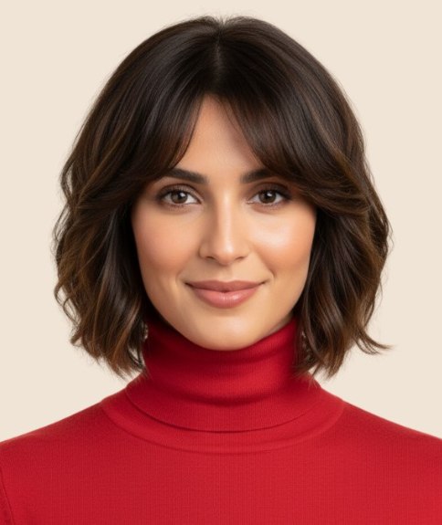 Mid-length bob with layers