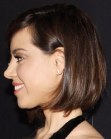 Aubrey Plaza sporting a short and slightly angled bob